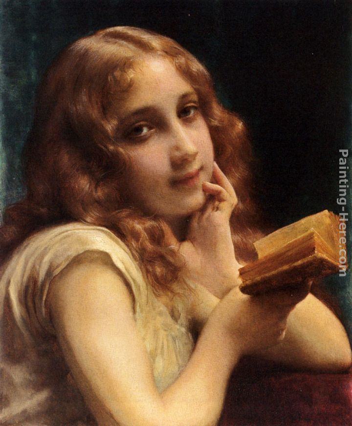 Etienne Adolphe Piot A Little Girl Reading